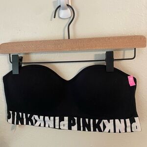 PINK Victoria's Secret Black Strapless Bra